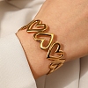 304 Stainless Steel Cuff Bangles for Women LS-BJEW-Z130-01G-1