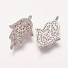 Brass Micro Pave Cubic Zirconia Links ZIRC-E113-08-2