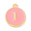 Golden Plated Alloy Enamel Charms ENAM-Q437-14I-1