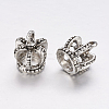 Tibetan Style Alloy 3D Crown Charms TIBEP-3584-AS-RS-2