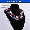 Polymer Clay Rhinestone Round Beaded Necklaces NJEW-SW00049-03-2