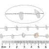 304 Stainless Steel with Natural Moonstone Chip Link Chains CHS-G038-09P-06-2