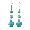 Synthetic Turquoise Dangle Earrings EJEW-JE05849-03-1