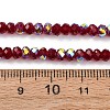 Electroplate Transparent Glass Beads Strands EGLA-A046-01A-09-4