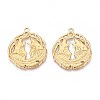 304 Stainless Steel Howling Wolf Pendants STAS-T067-36G-1
