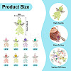 32Pcs 8 Colors Acrylic & Glass Pendants PALLOY-TAC0175-4