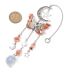 Alloy Hollow Moon Butterfly Hanging Ornaments HJEW-TA00173-03-3