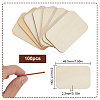 100Pcs Poplar Wood WOOD-SP0001-22-2