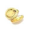 Brass Micro Pave Clear Cubic Zirconia Locket Pendants KK-F905-03G-2