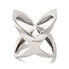Brass Micro Pave Cubic Zirconia Rings RJEW-R141-01P-3