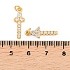 Brass Micro Pave Cubic Zirconia Pendants KK-F927-02G-3