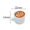Resin Miniature Coffee Cup Ornaments X-PW-WG14105-04-1