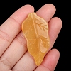 Natural Topaz Jade Carved Healing Leaf Stone PW-WG31545-07-1
