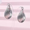 Brass Twist Hoop Earrings EJEW-R025-30P-3