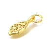 RaRack Plating Brass Micro Pave Cubic Zirconia Pendants KK-F883-09G-2