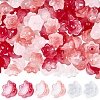 150Pcs 3 Colors Transparent Two Tone Spray Painted Glass Beads GLAA-LT0001-04A-1