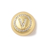 Rack Plating Brass & Cubic Zirconia Pendants KK-Z047-07G-V-RS-1