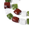 Natural Canada Jade & Red Jasper & Rainbow Moonstone Beads Strands G-T144-18A-01-3