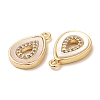 Brass Micro Pave Cubic Zirconia Charms KK-B074-17G-2