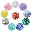 40Pcs 10 Style Resin Rhinestone Beads RESI-SC0002-31-1