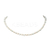 Natural Pearl and Shell Rondelle Beaded Necklaces NJEW-JN05852-2
