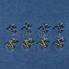 16Pcs 2 Colors 201 Stainless Steel Stud Earring Findings with Hole EJEW-FS0001-17-9