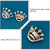 16pcs 2 Colors Crystal Rhinestone Crown Brooches JEWB-CA0001-10-6