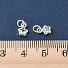 Brass Micro Pave Clear Cubic Zirconia Charms KK-P355-13S-3
