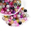 Baking Paint Transparent Crackle Glass Beads DGLA-Q018-10mm-M01-1
