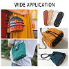 4Pcs 4 Colors Oval Imitation Leather Crochet Bag Bottom PURS-WR0001-03-5