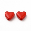 Heart Spray Painted Alloy Beads FIND-G053-01I-2