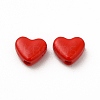 Heart Spray Painted Alloy Beads FIND-G053-01I-2