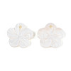 Natural Freshwater Shell Carved Flower Charms SHEL-N038-10-3