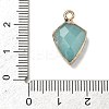 Dyed Natural Blue Chalcedony Pendants G-K422-01G-05-3