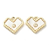 Brass Micro Pave Cubic Zirconia Charms KK-B072-18G-2