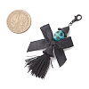 Synthetic Turquoise Pendant Docoration HJEW-JM03690-3