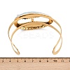 Shell Shape 304 Stainless Steel Enamel Cuff Bangles for Women LS-BJEW-A049-04D-G-5