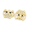 Brass Micro Pave Cubic Zirconia Glass Pendants KK-S386-36G-2