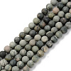 Natural Green Jasper Beads Strands G-S369-008B-A-1