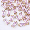 Transparent Glass Charms X-GLAA-T007-13G-1