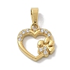 Ion Plating(IP) 304 Stainless Steel Micro Pave Cubic Zirconia Pendants STAS-Z107-04G-09-1
