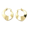 Brass Chunky Twist Rhombus Hoop Earrings for Women EJEW-A079-04G-1