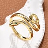 Brass Micro Pave Cubic Zirconia Finger Rings RJEW-C120-30C-G-1