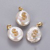 Natural Cultured Freshwater Pearl Pendants KK-L187-A-01S-1
