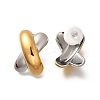 304 Stainless Steel Two Tone Stud Earrings LS-EJEW-G422-04GP-02-2