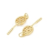 Brass Micro Pave Cubic Zirconia Pendants KK-U058-29G-2