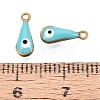 Antique Golden Plated Brass Enamel Charms KK-Q571-02H-3