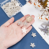 40Pcs Alloy Rhinestone Shank Buttons BUTT-MA0001-02-3