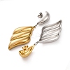 304 Stainless Steel Dangle Stud Earrings EJEW-K296-02GP-03-3