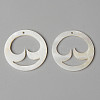Natural Freshwater Shell Pendants SHEL-N026-80-2